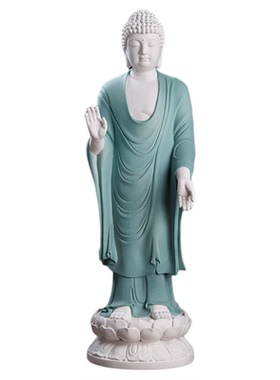 东方泥土陶瓷中式释迦牟尼摆件