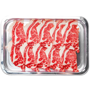 【澳洲老爸】8盒原切安格斯雪花脖边上脑烤肉片火锅烧烤板腱烤肉