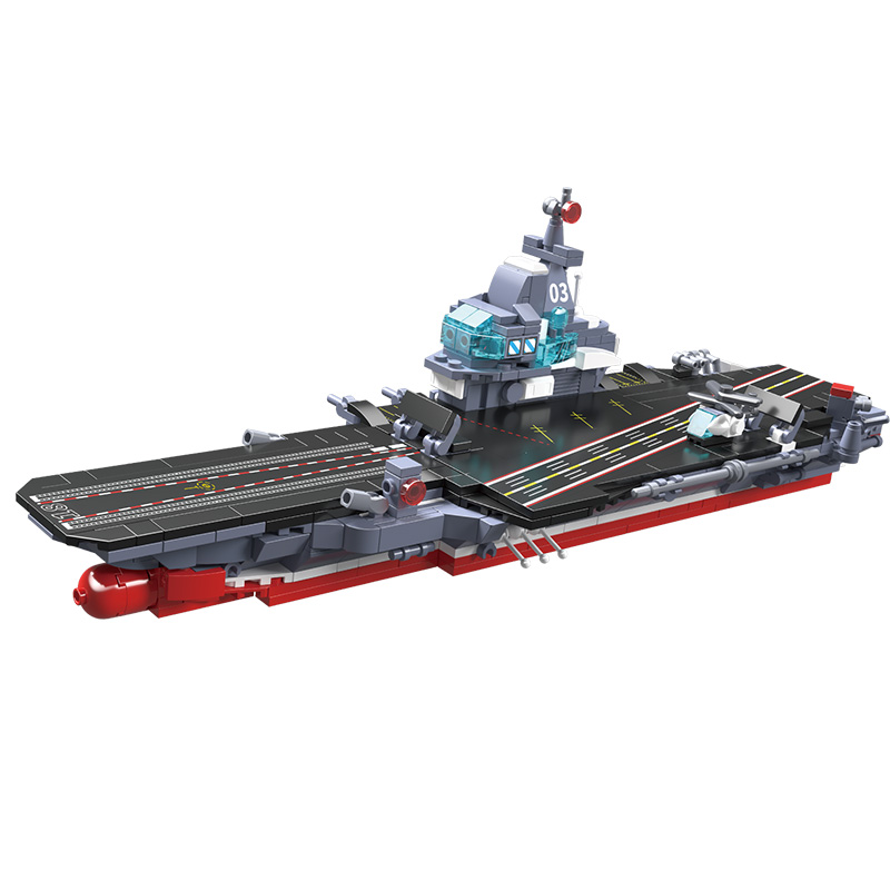 哲高福建舰航母003航空母舰八合一儿童益智拼装积木模型玩具礼物