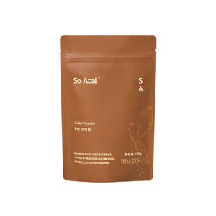 soacai纯天然未碱化生可可粉烘焙专用燕麦片酸奶碗黑巧克力粉冲饮