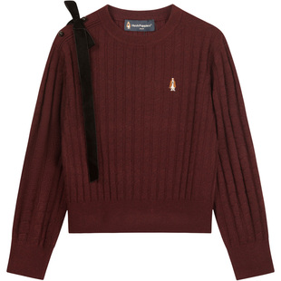 暇步士童装女童毛衣25秋新品大童甜美毛衣儿童喜庆保暖内搭拜年服