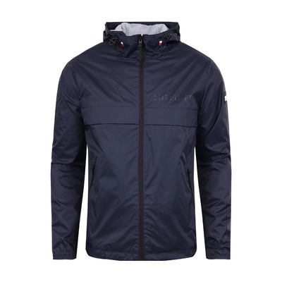 Tommy Hilfiger汤米希尔费格男士防风防雨款连帽拉链外套时尚夹克