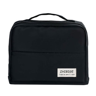 站可立式笔袋超大容量2024新款文具盒高中生男生款大学生女生高颜值铅笔袋小众不撞款2026可放手机支架美式风