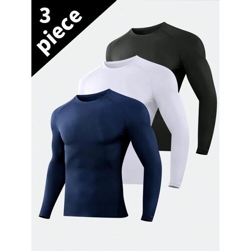 S 17040 Men's Tight Long Sleeve Training Shirt 运动紧身衣