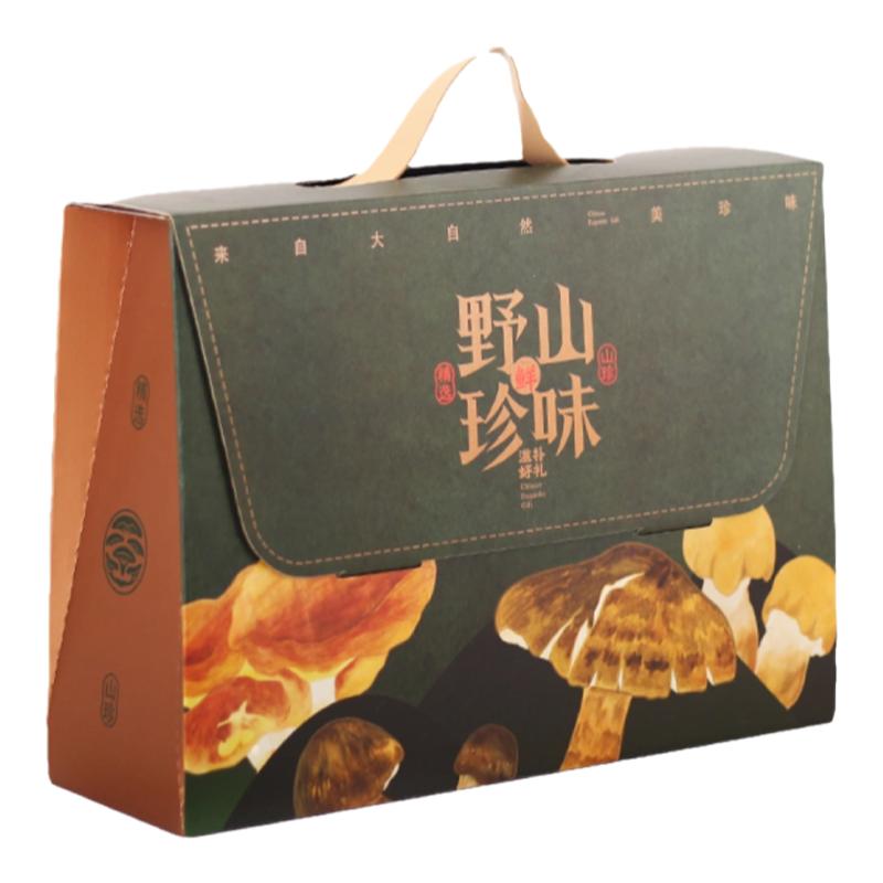 精美特产菌菇包装盒空盒木耳香菇羊肚菌榛蘑参茸菌汤包通用礼品盒