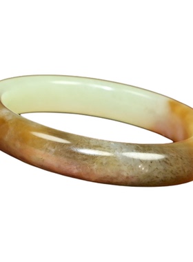 和田玉手镯若羌黄口料糖黄玉