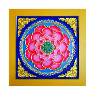 寺庙道场彩绘贴金浮雕铝合金吊顶