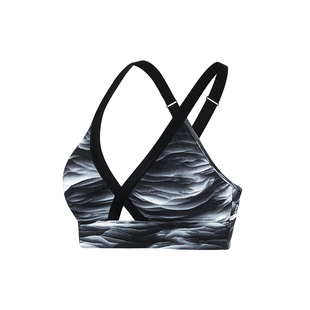 RESHAPE/重塑之路 V领可调肩带海浪印花中强度运动内衣CrossWave