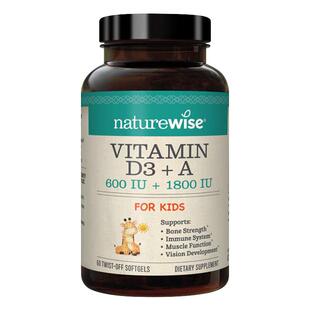 【CPS】Naturewise阳光蓝维生素ad胶囊婴幼儿新生儿童敏宝ad补钙