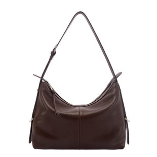 MAGNOLIA曼歌妮秋季新款咖棕女皮质腋下包高级感大容量单肩斜挎包