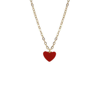 小c韩国进口14k金项链红色金项链