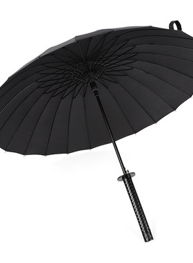 24骨直杆武士刀伞防风暴个性雨伞