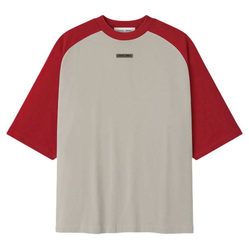 FOG Essentials 25FALL HOLIDAY 复古高街撞色插肩袖纯棉短袖T恤