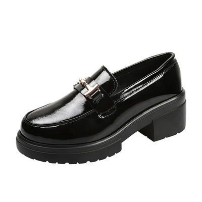 粗跟小码乐福鞋女313233小皮鞋