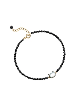 黑尖晶黑猫手链潮酷复古