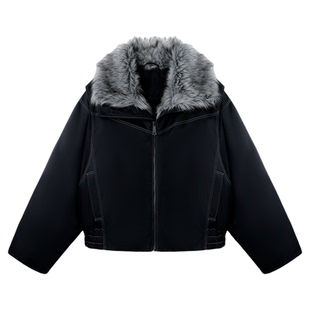 程相同款BJHG不计后果座山雕外套棉服男装冬季痞帅设计毛领棉衣女