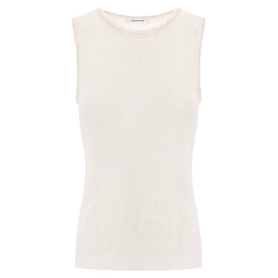 concise-white/简白26春夏新款简约百搭女无袖针织衫银泰 301257