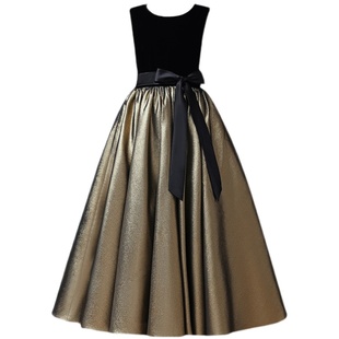 女童生日公主裙儿童高端钢琴古筝演出服小主持人礼服裙乐团指挥服