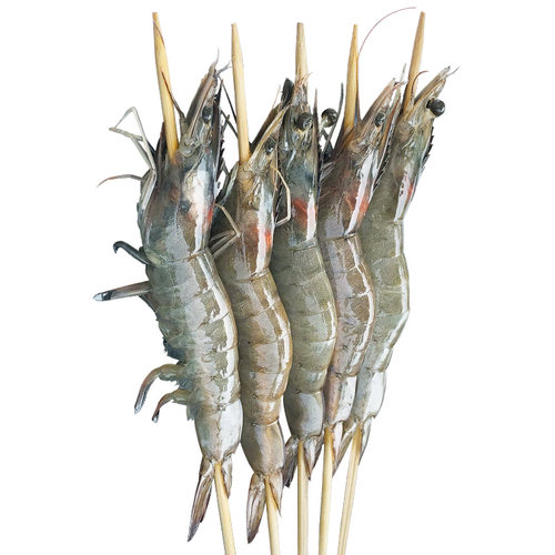 北京户外 烧烤食材半成品【 大虾5串/袋】  烧烤材料 羊肉串烧烤