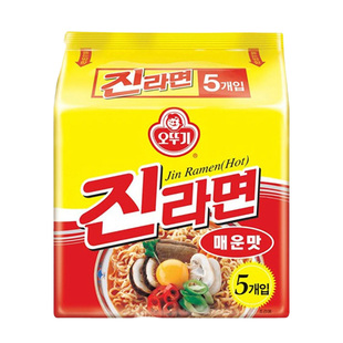 不倒翁金拉面辣味韩国进口泡面特浓芝士真海鲜火热泡菜方便面韩式
