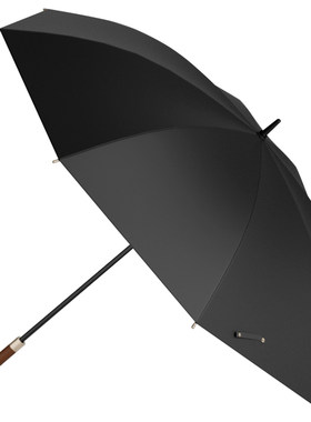 SADULT男女情侣家用双人大号防风防晒长木直柄雨伞黑色加固遮阳伞