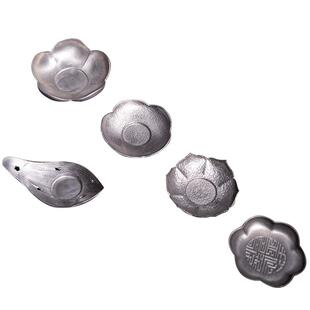 容山堂锡制杯垫合金茶杯拖隔热垫壶承小茶席功夫茶具配件