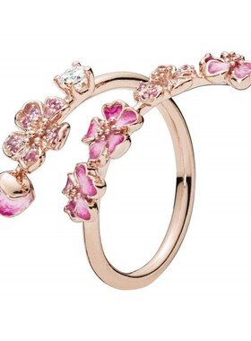 Pandora潘多拉奥莱漫漫桃花系列Rose戒指国风古风礼物