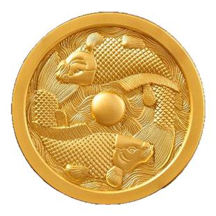 辽金时期双鱼铜镜立体冰箱贴文物文创河北博物院国潮风纪念品