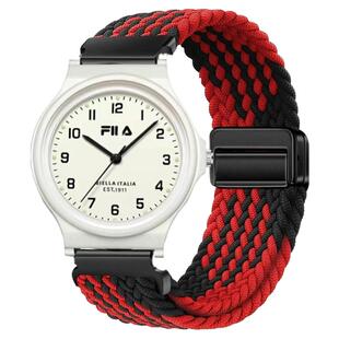 适用FILA斐乐6586儿童手表男款女款初高中大学生表带磁吸编织腕带