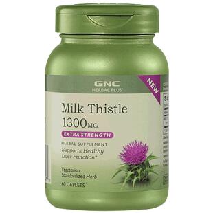 GNC健安喜原装进口奶蓟草片姜黄奶蓟熬夜加班保健品43690649614