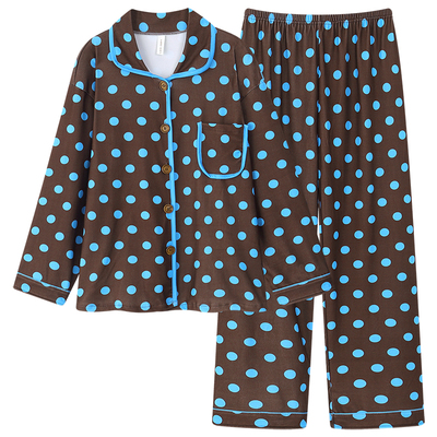 赵露思同款波点德绒睡衣女秋冬