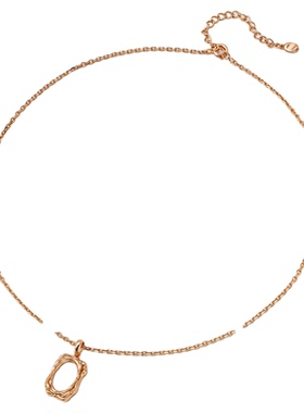 小众设计925银镀金几何项链