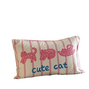 原创小动物卡通小猫小狗枕套全棉纯棉枕芯套48x74cm单只装内胆套1
