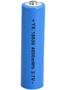 正品18650充电锂电池3.7V4800超大容量小风扇强光手电筒唱戏机4.2