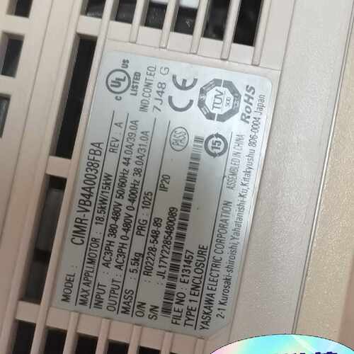 询价-安川V1000变频器，CIMR-VB4A0038FBA，18-可维修