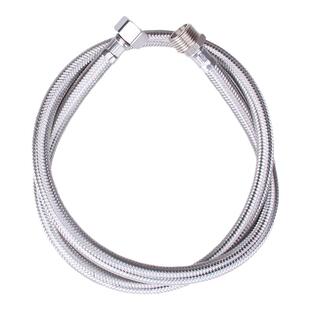 304不锈钢编织进水软管转接定时器耐高压防爆水管4分内外螺纹