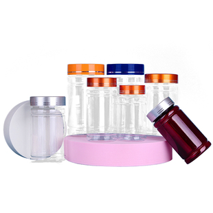 包邮100/150/200ml 分装胶囊瓶透明棕色 塑料瓶 竹节瓶 PET密封瓶