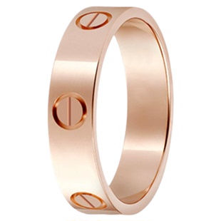 CAMIERY经典爆款LOVE系列18K玫瑰金戒指 送女友老婆生日礼物