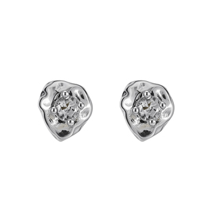 爆闪镶钻碎银子耳钉女2025新款高级感轻奢高级感气质大气纯银针