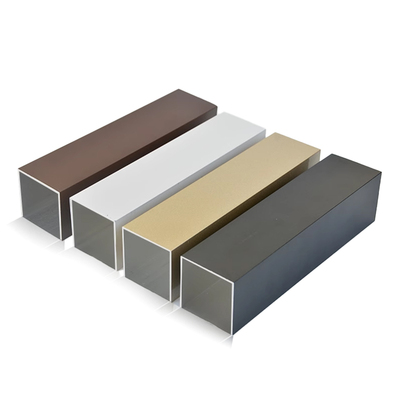 木纹铝方管铝合金方管型材隔断格栅烤漆铝方通吊顶天花门头定制