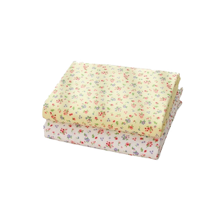 田园小碎花罗纹针织面料服装宝宝上衣连衣裙睡衣弹力印花纯棉布料