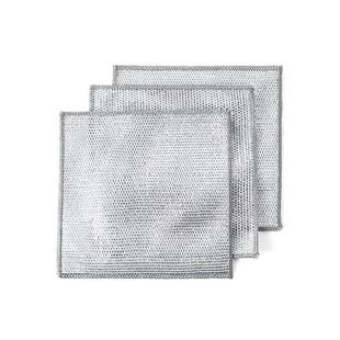 钢丝洗碗布银丝抹布厨房专用双面网格不沾油易清洗不伤锅百洁抹布