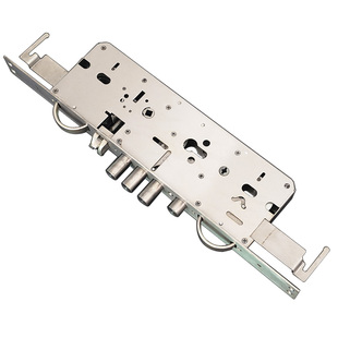 全不锈钢大帅6068指纹锁体加长465*40替换盼盼防盗门双快双活锁体