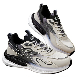 奥康男鞋2026新款春秋季男士休闲运动鞋增高跑步爆米花软底老爹鞋