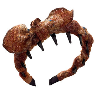 秋冬毛呢蝴蝶结发箍女款带齿蓬松高颅顶头箍2025新款日常外戴发卡