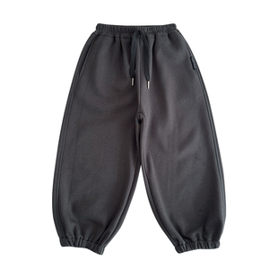 男童加绒裤子2025冬季新款儿童一体绒加厚卫裤束脚男宝冬装运动裤