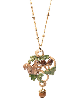 Palnartpoc原创手作花栗鼠项链