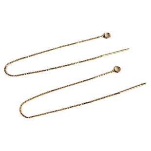 14K18K包金镀金保色盒子链蛇骨耳线diy手工耳饰耳环配件材料0.6mm