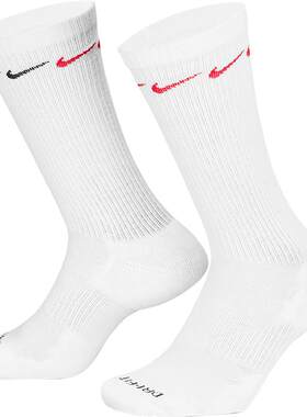 Nike耐克白色长筒袜子夏季新款针织棉袜男女运动袜正品跑步篮球袜