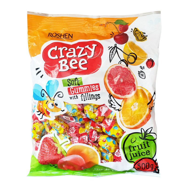 如胜疯狂小蜜蜂水果味凝胶糖果